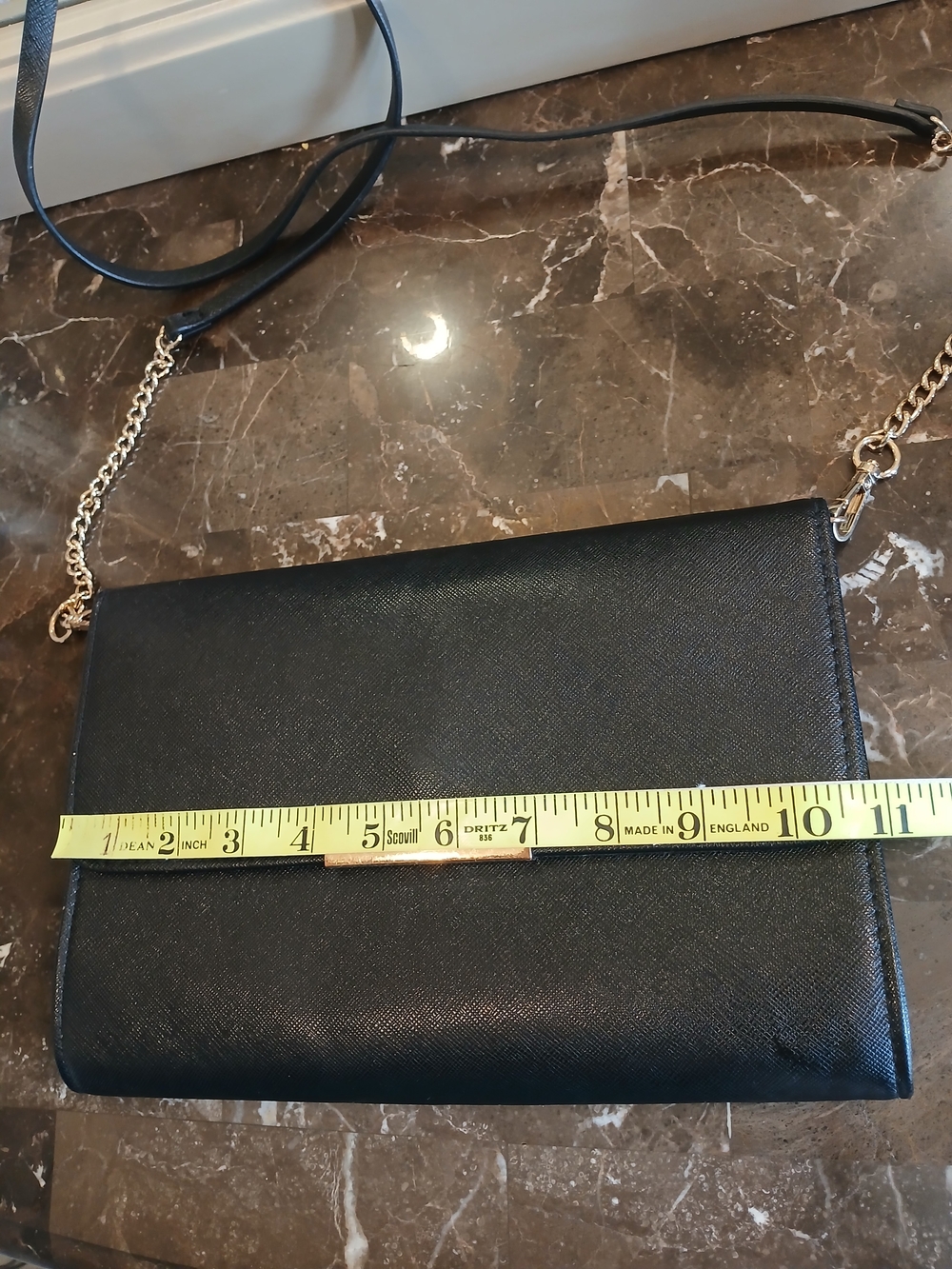 H&M Black Crossbody Bag with Gold Chain Detail - Picture 6 of 11